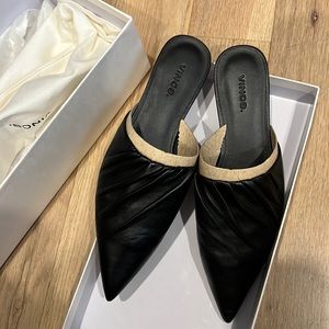 VINCE Leather Slip on Mules. Sz 38. Worn 1x